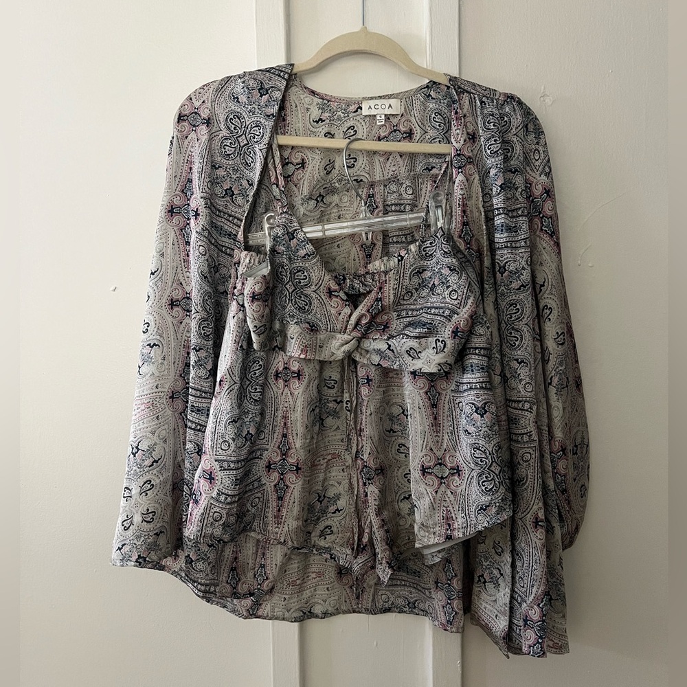 Silky 3 Piece Shorts Set